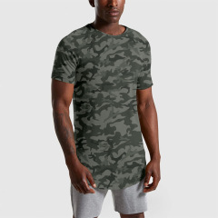 Mens comfortable cotton athleisure t shirt US size gym and fitness t shirt