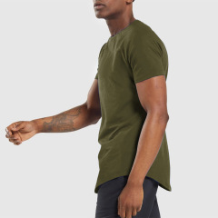 Mens comfortable cotton athleisure t shirt US size gym and fitness t shirt