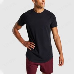 Mens comfortable cotton athleisure t shirt US size gym and fitness t shirt