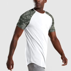 Mens comfortable cotton athleisure t shirt US size gym and fitness t shirt