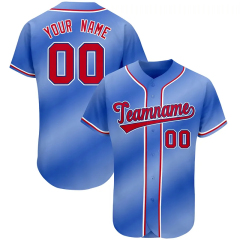 Custom Fashion Baseball Jersey Sublimation Full Button Contrast Style Baseball Shirt
