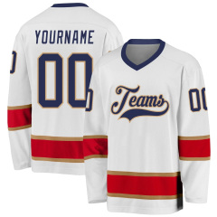 V-Neck Ice Hockey Uniform Custom Name Logo Number - Ice Hockey Training Jersey