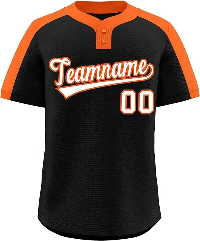 Baseball Jersey New Design Baseball Two-Button Breathable Baseball Jersey