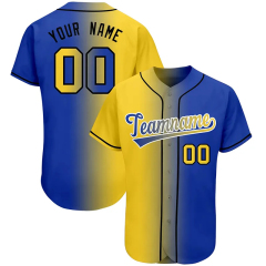 Custom Fashion Baseball Jersey Sublimation Full Button Contrast Style Baseball Shirt