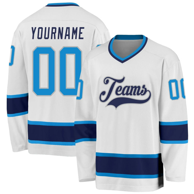 V-Neck Ice Hockey Uniform Custom Name Logo Number - Ice Hockey Training Jersey
