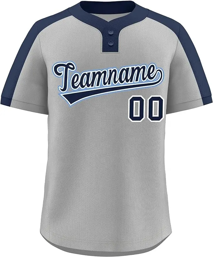 Baseball Jersey New Design Baseball Two-Button Breathable Baseball Jersey