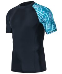 Men's Short Sleeve Rash Guard Athletic Workout Shirt Sports Compression Shirt