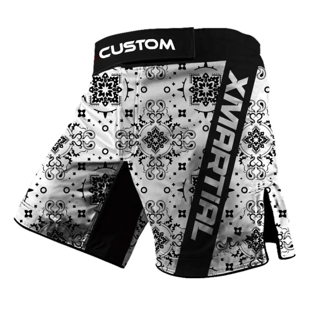 Latest Design MMA Shorts with Slits Sublimation Printed Fight MMA Grappling Shorts
