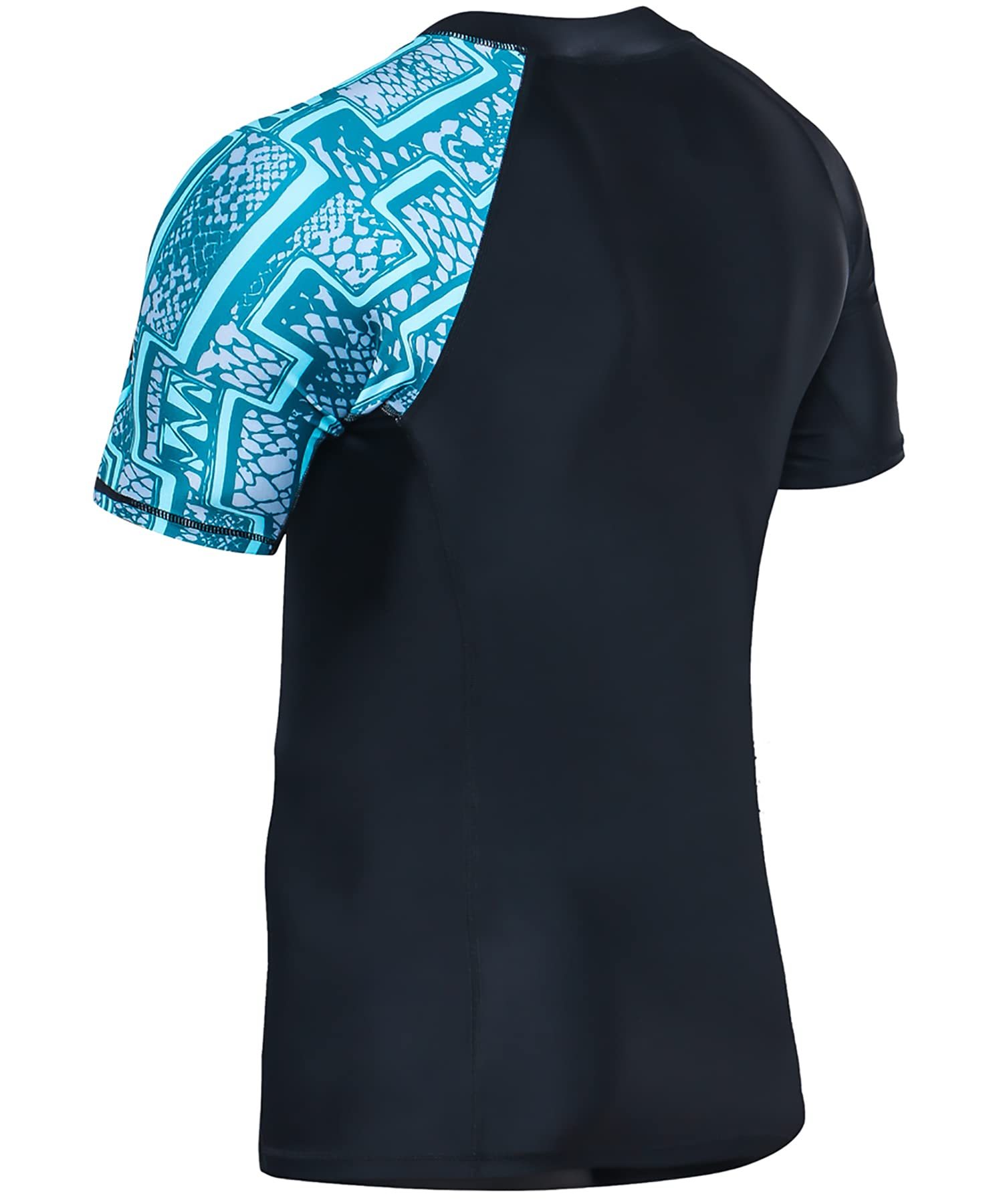 Men's Short Sleeve Rash Guard Athletic Workout Shirt Sports Compression Shirt