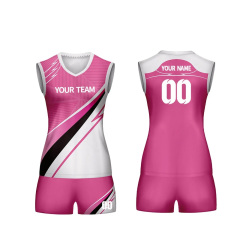 Women Girls Volleyball Jersey Custom Designed Lightweight Full Sublimated Volleyball Uniform