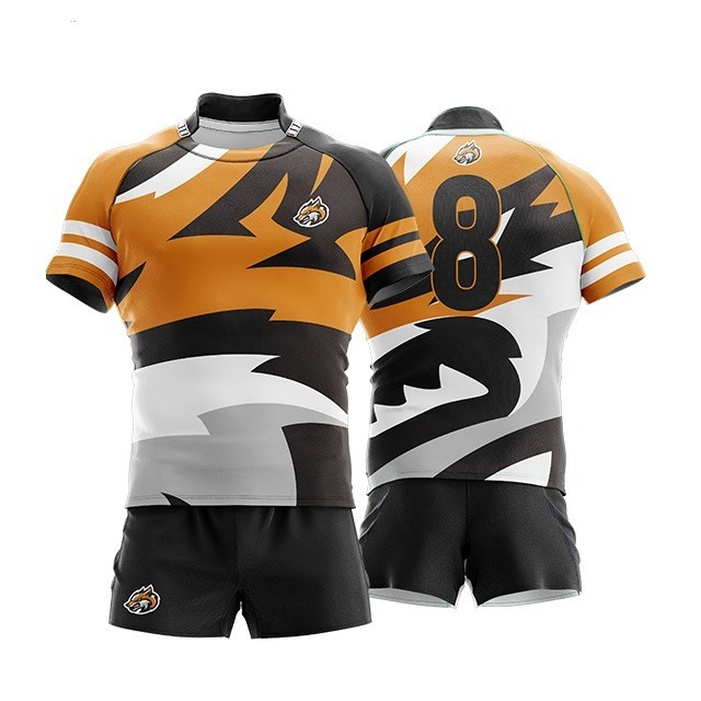 2024 New Design Rugby Jersey Full Color Digital Print Rugby Shirt and Shorts