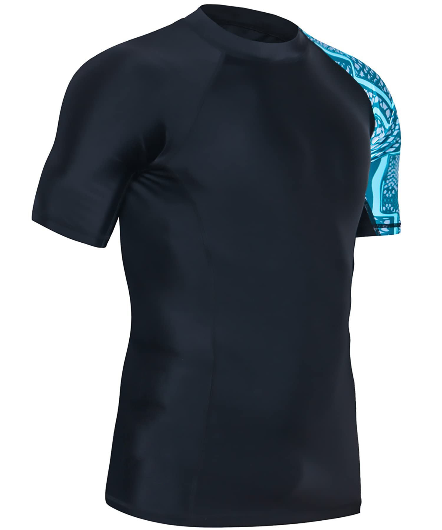 Men's Short Sleeve Rash Guard Athletic Workout Shirt Sports Compression Shirt