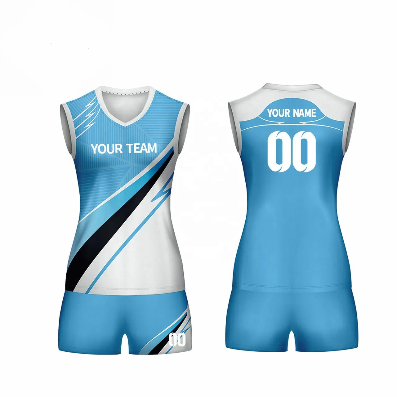 Women Girls Volleyball Jersey Custom Designed Lightweight Full Sublimated Volleyball Uniform