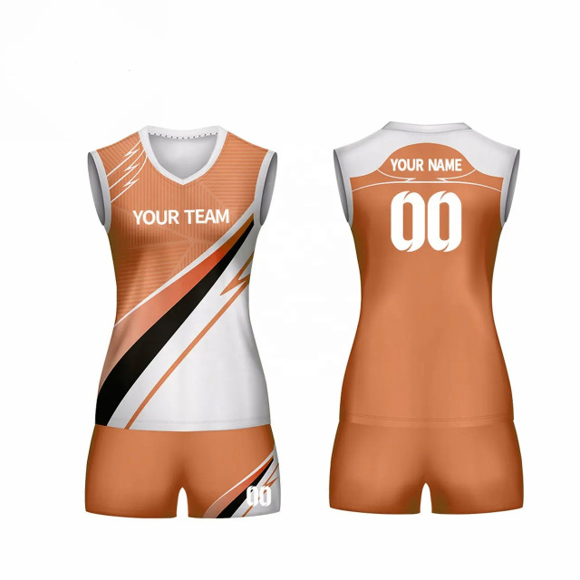Women Girls Volleyball Jersey Custom Designed Lightweight Full Sublimated Volleyball Uniform