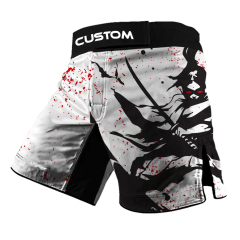 Latest Design MMA Shorts with Slits Sublimation Printed Fight MMA Grappling Shorts