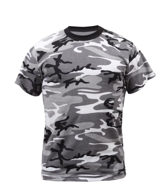 Camo T-Shirt Regular Fit Crew Neck Shirt Short Sleeve T-Shirt