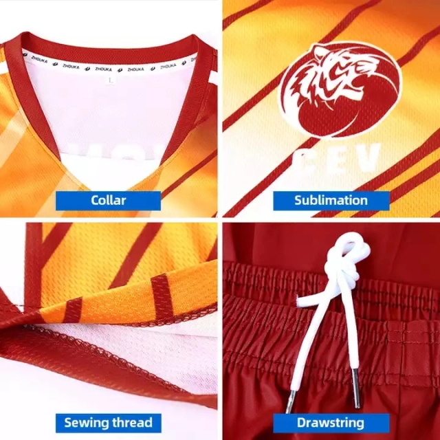 Sleeveless Volleyball Jersey Custom Sublimation Quick Dry Volleyball Uniform Teamwear