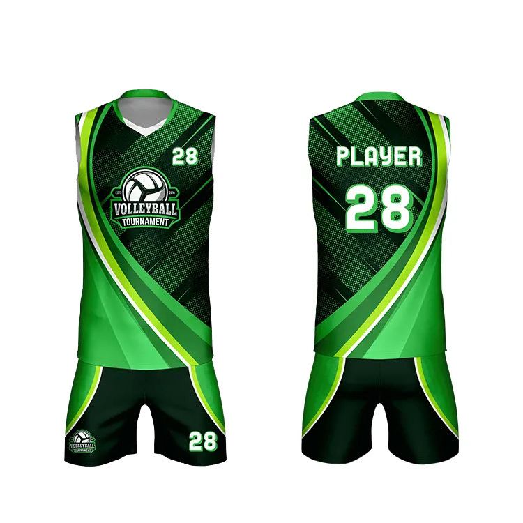 Custom Printed Volleyball Jersey Sublimation Sportswear Volleyball Uniform for Men Women