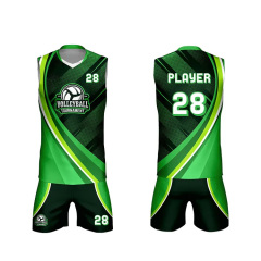 Custom Printed Volleyball Jersey Sublimation Sportswear Volleyball Uniform for Men Women