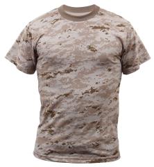 Camo T-Shirt Regular Fit Crew Neck Shirt Short Sleeve T-Shirt