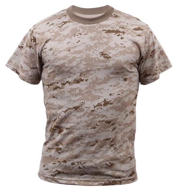 Camo T-Shirt Regular Fit Crew Neck Shirt Short Sleeve T-Shirt