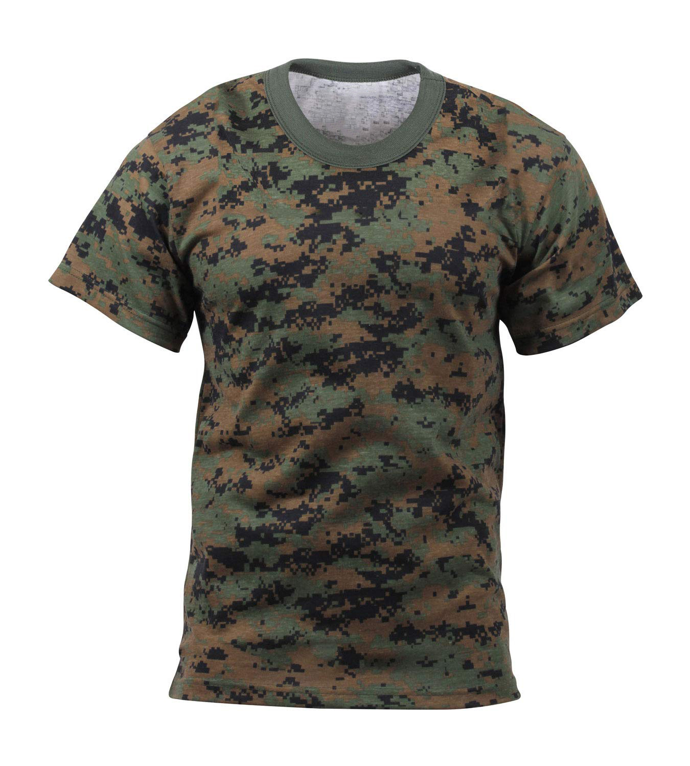Camo T-Shirt Regular Fit Crew Neck Shirt Short Sleeve T-Shirt