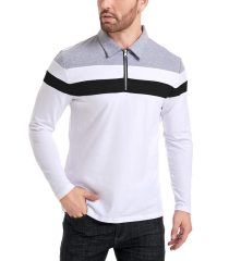 Long Sleeve Polo Shirt 1_4 Zip Casual Slim Fit Lapel Neck Basic Designed Shirt