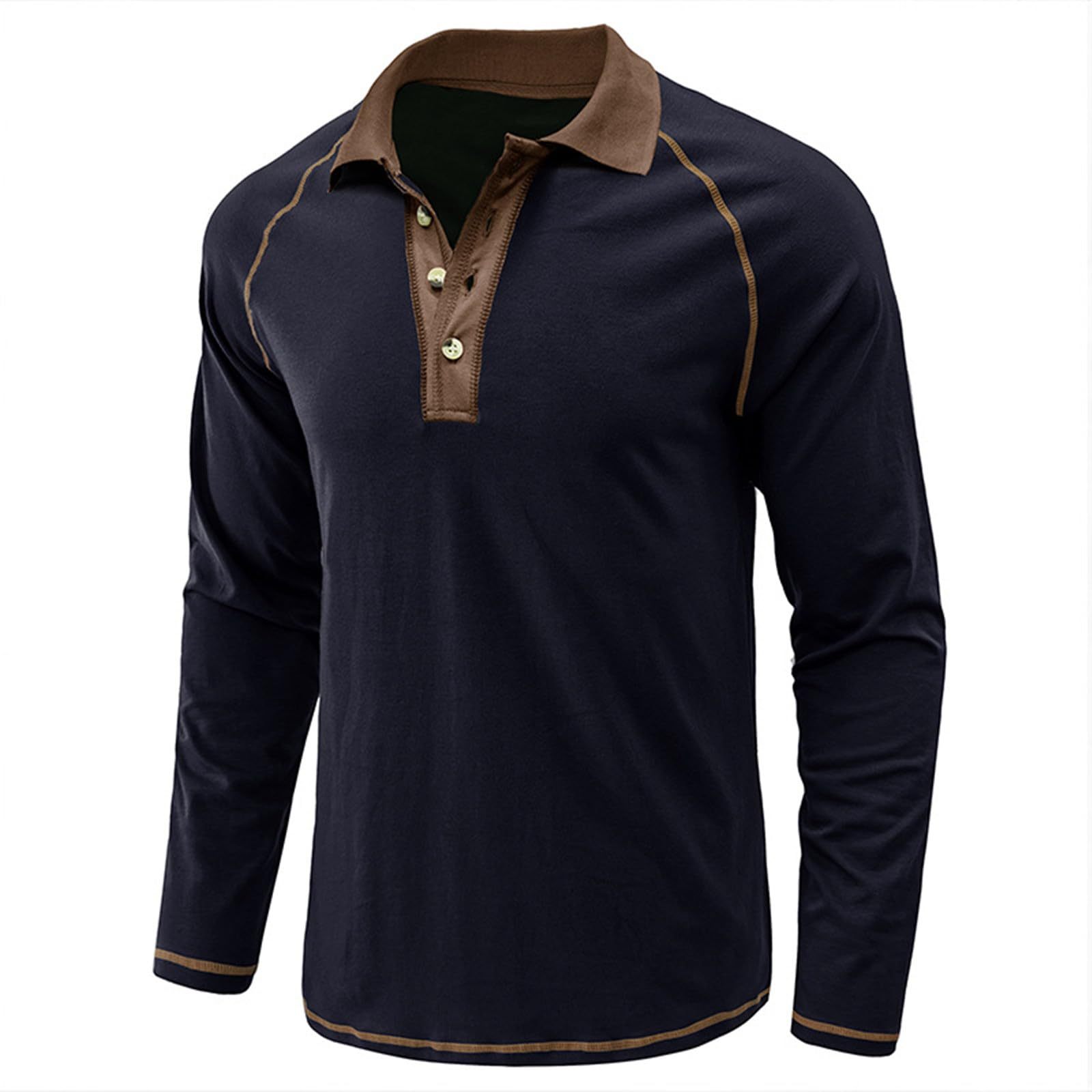 Polo Shirts Relaxed Fit Long Sleeve Casual Golf Polo Classic Polo Shirts for Men and Youth