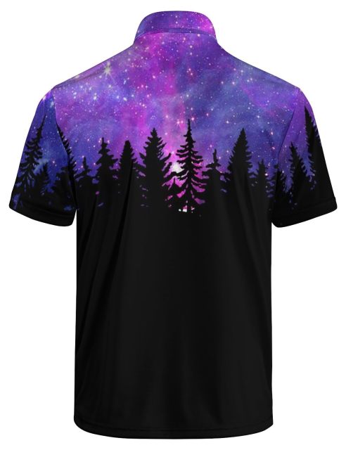 Graphic Men's Polo Shirt Short Sleeve Print Golf Shirts Moisture Wicking Collared Shirt