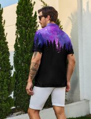 Graphic Men's Polo Shirt Short Sleeve Print Golf Shirts Moisture Wicking Collared Shirt