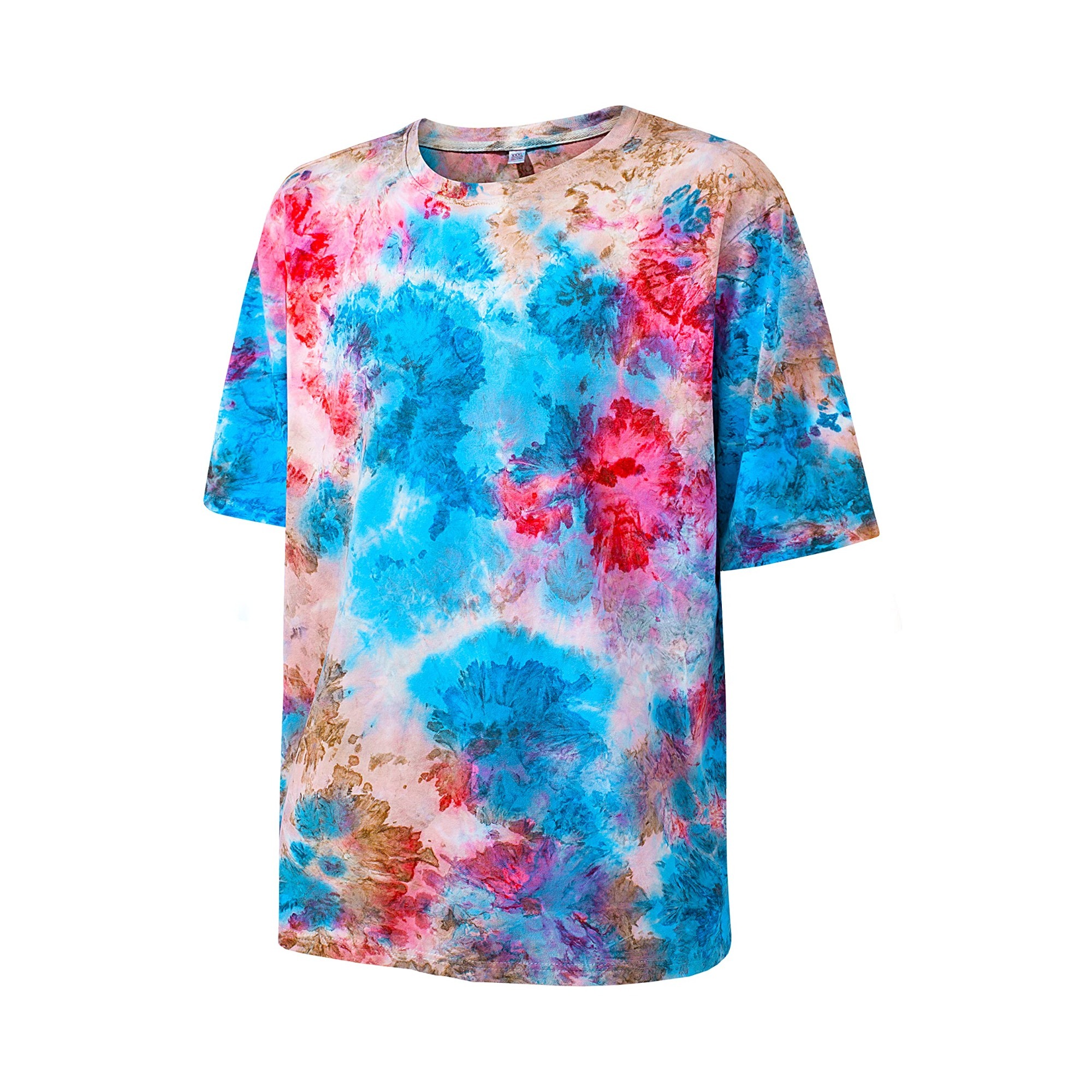 Unisex Tie Dye T-Shirt Colorful Crewneck Shirt Novelty Tee Loose fit Youth & Adult T-Shirt