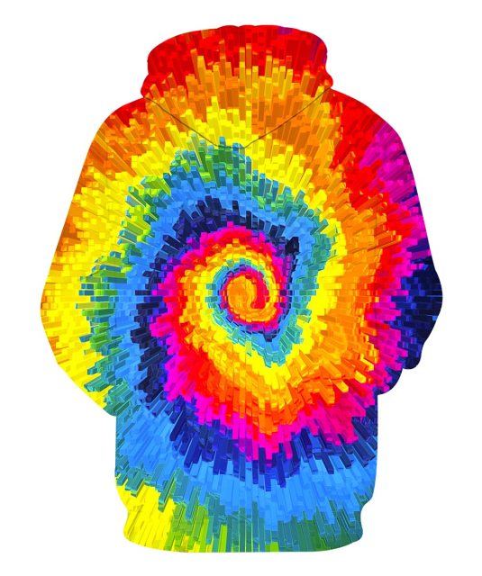 Unisex Tie Dye Hooded Sweatshirt with Pocket Long Sleeve Hoodie