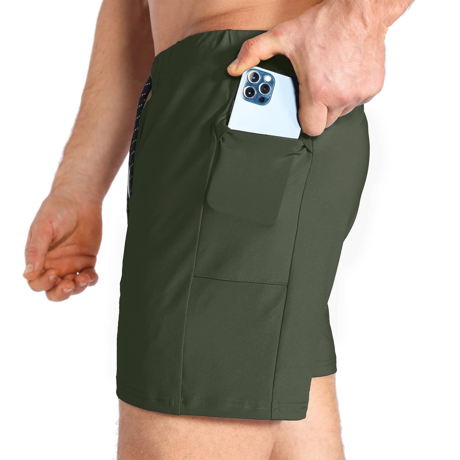 Men's Lightweight Gym Shorts Quick Dry Athletic Workout Shorts with Pockets