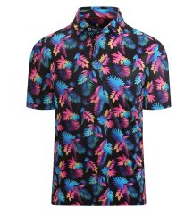 Men's Polo Shirt Moisture Wicking Quick-Dry Print Performance Golf Polo Shirts for Men