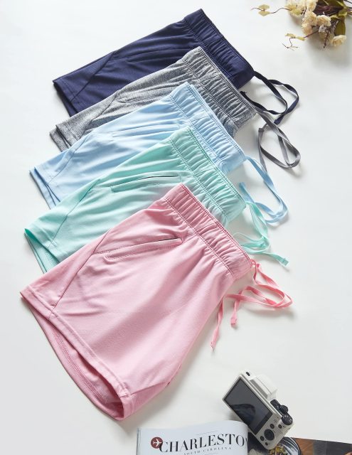 Women's Sweat Shorts with Pockets Drawstring Summer Workout Casual Lounge Shorts