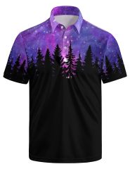 Graphic Men's Polo Shirt Short Sleeve Print Golf Shirts Moisture Wicking Collared Shirt