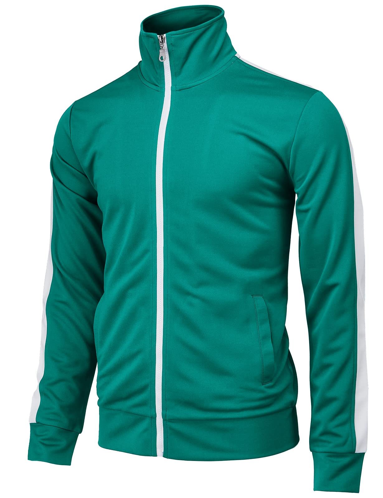 Casual Lightweight Track Jacket Men's Full Zip Long Sleeve Outwear Running Hiking Jacket