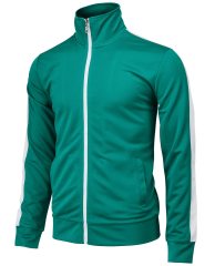 Casual Lightweight Track Jacket Men's Full Zip Long Sleeve Outwear Running Hiking Jacket