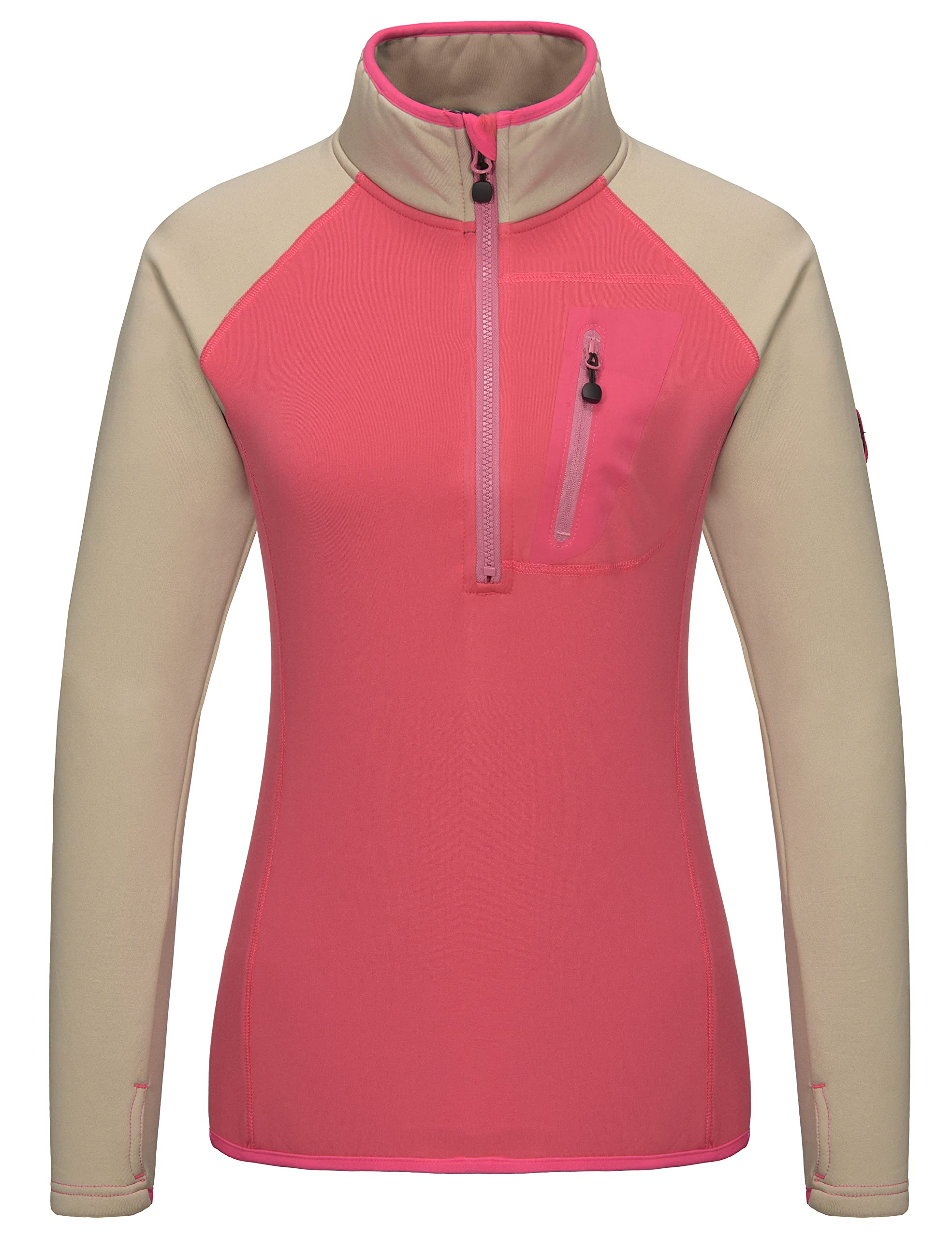 Women Lightweight Warm Stretch Golf Jacket Full Zip Thumbhole Track Jacket