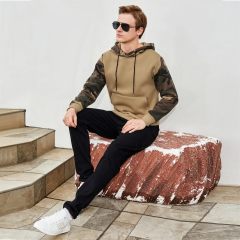 Camouflage Long Sleeves Hoodie Pullover Slim Fit Hooded Sweatshirt for MenCamouflage Long Sleeves Hoodie Pullover Slim Fit Hooded Sweatshirt for Men