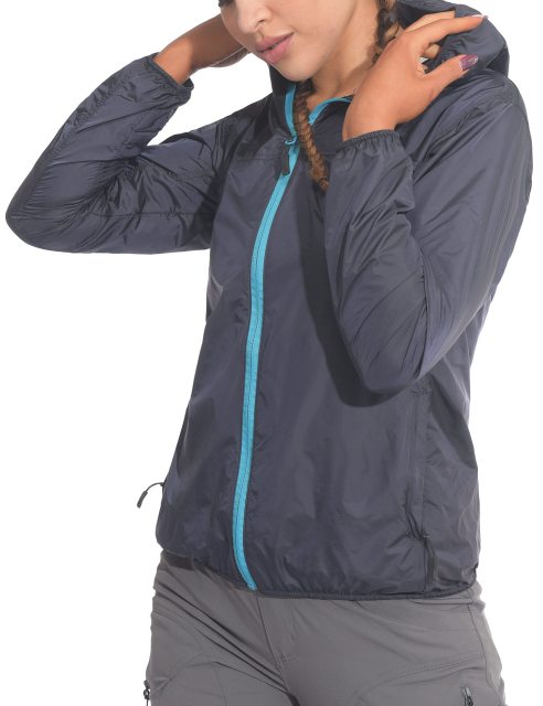 Women's Waterproof Jacket Leightweight Windbreaker Full Zip Long Sleeve Hooded Jacket