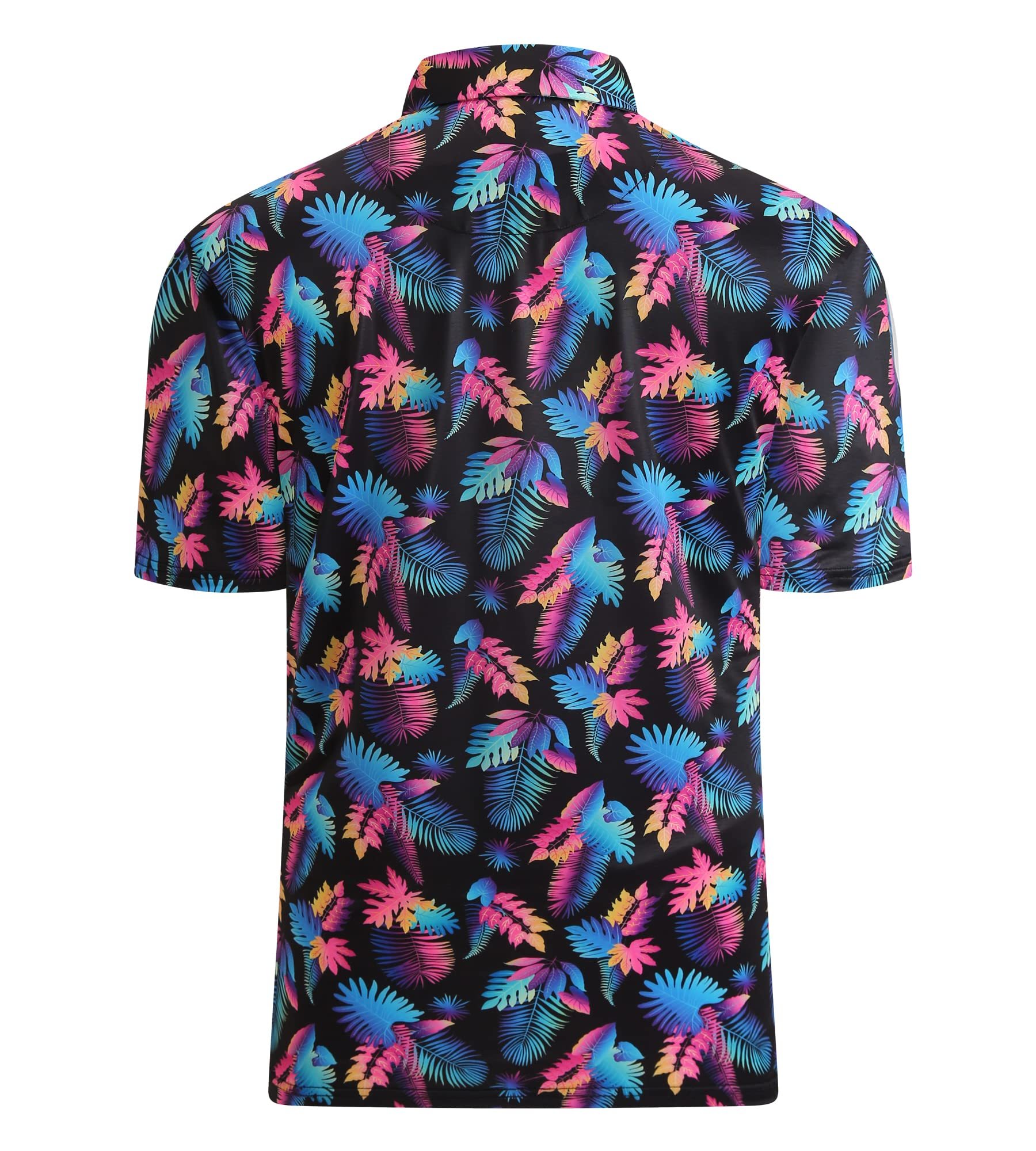 Men's Polo Shirt Moisture Wicking Quick-Dry Print Performance Golf Polo Shirts for Men