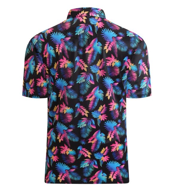 Men's Polo Shirt Moisture Wicking Quick-Dry Print Performance Golf Polo Shirts for Men