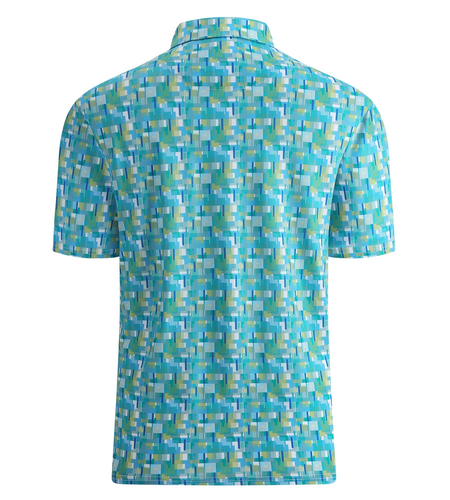 Polo Shirt Dry Fit Performance Short Sleeve Print Moisture Wicking Collared Golf Shirt