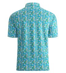 Polo Shirt Dry Fit Performance Short Sleeve Print Moisture Wicking Collared Golf Shirt