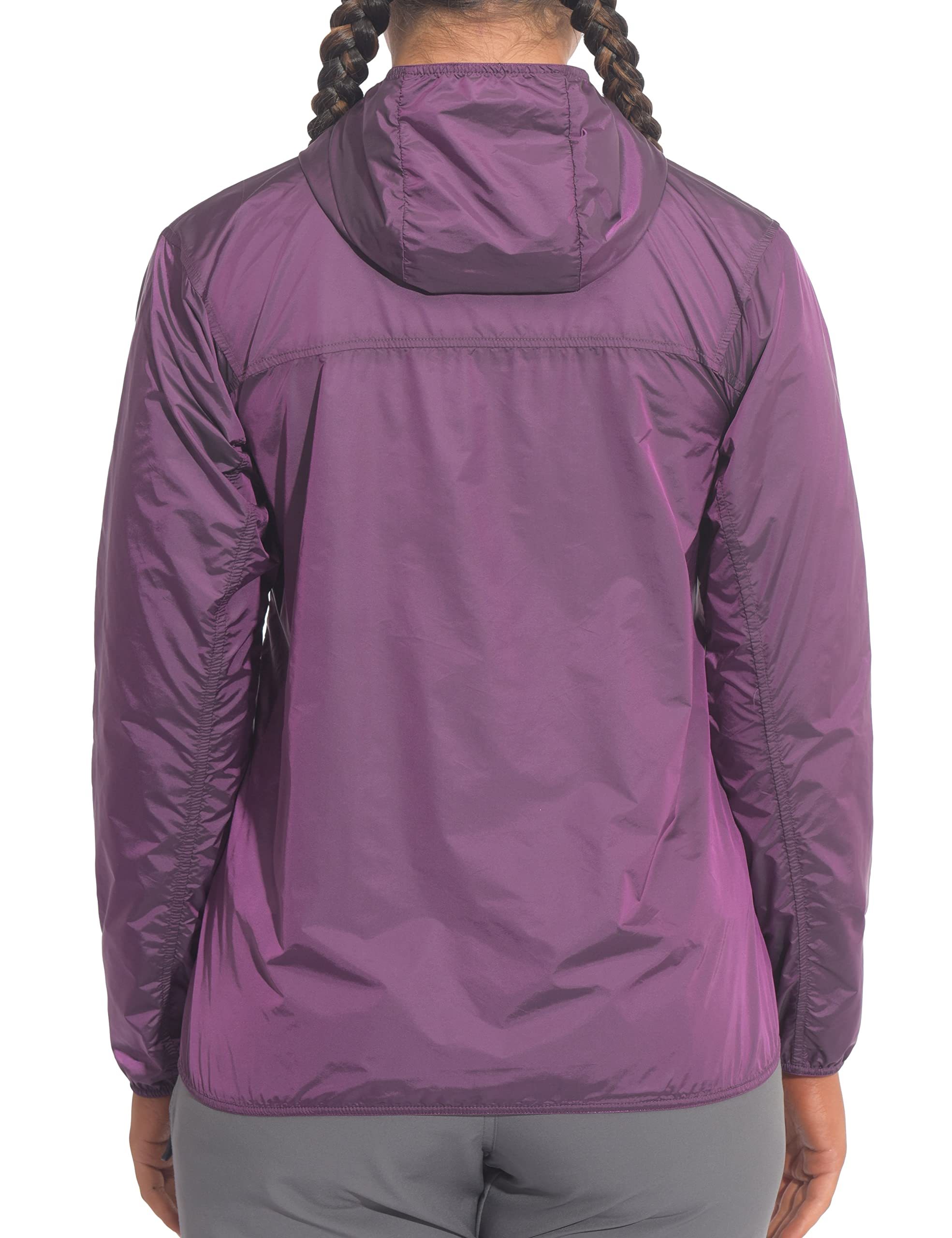 Windbreaker Jacket Lightweight Water Resistant Jacket with Hood for Cycling Camping