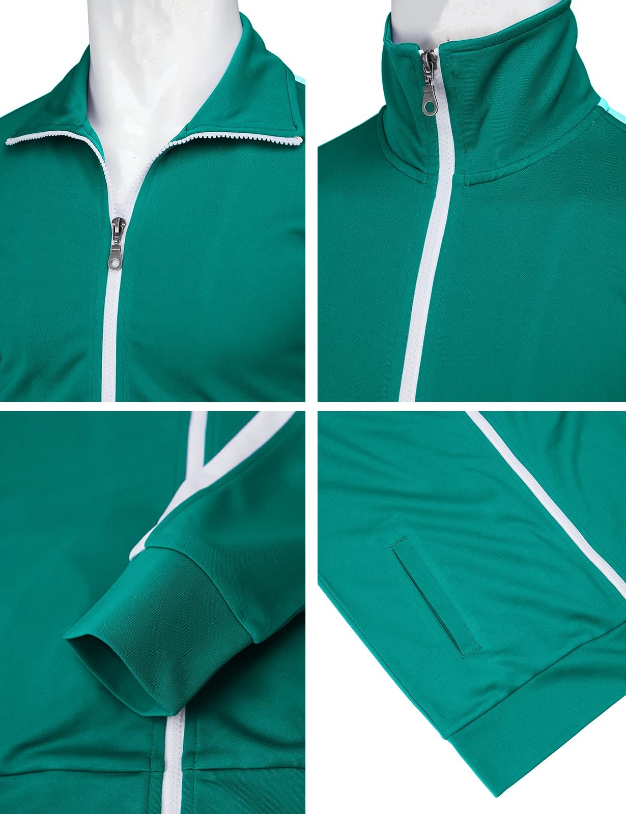 Casual Lightweight Track Jacket Men's Full Zip Long Sleeve Outwear Running Hiking Jacket