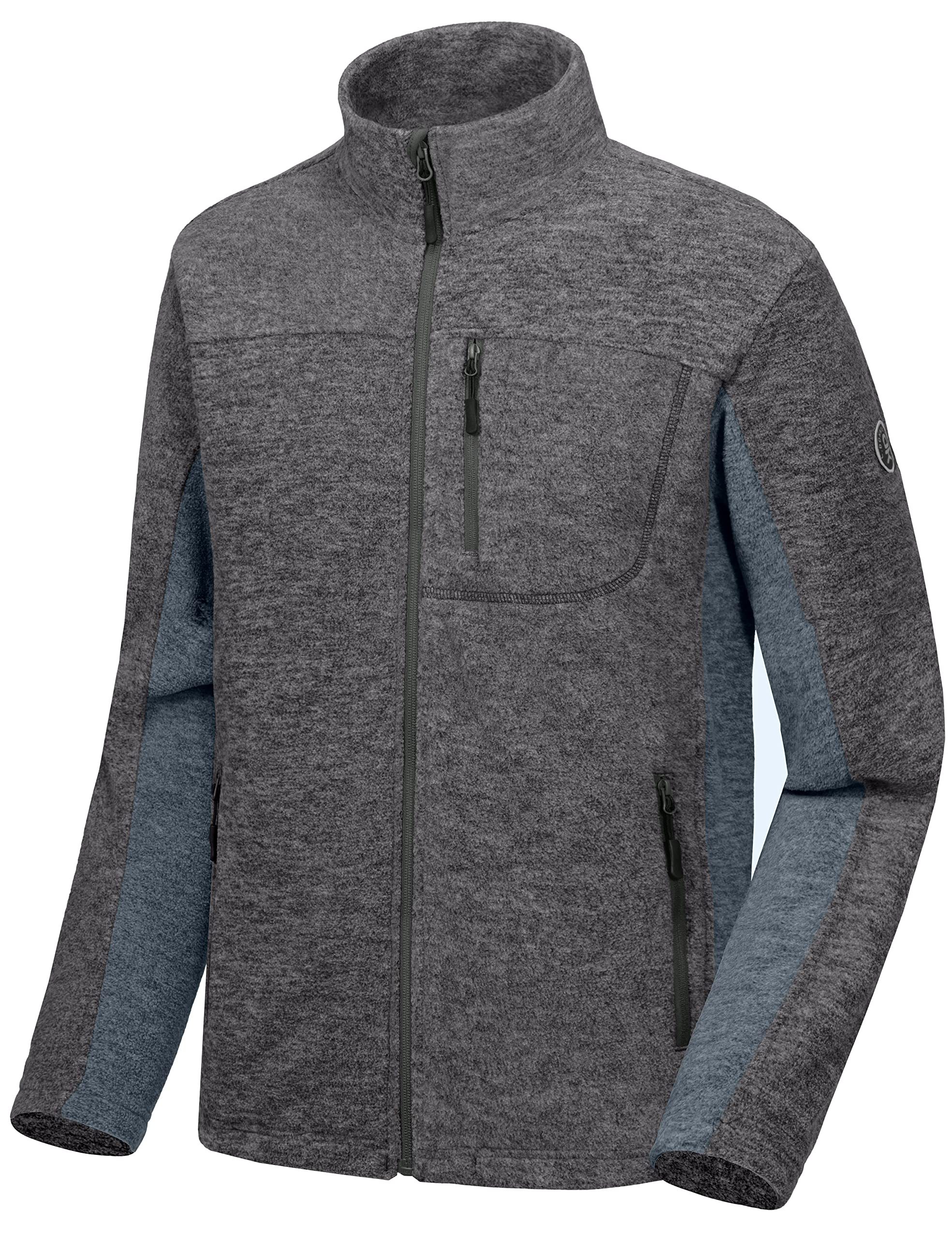 Polor Fleece Full-Zip Jacket Long Sleeve Outwear for Men Warm and Stylish Winter Jacket