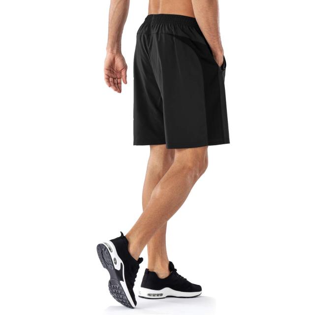 Men's Casual Sports Quick Dry Workout Running Gym Training Shorts with Zipper Pockets