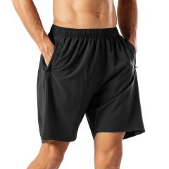 Men's Casual Sports Quick Dry Workout Running Gym Training Shorts with Zipper Pockets